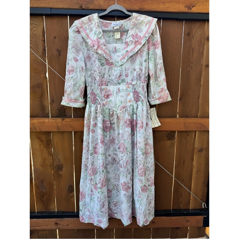 Vintage Brittany Nicole Floral Long Sleeve Dress